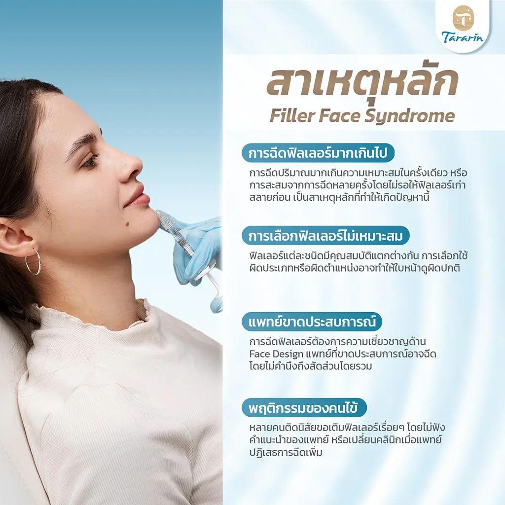 สาเหตุของ Filler Face Syndrome จากการฉีดฟิลเลอร์มากเกินไป