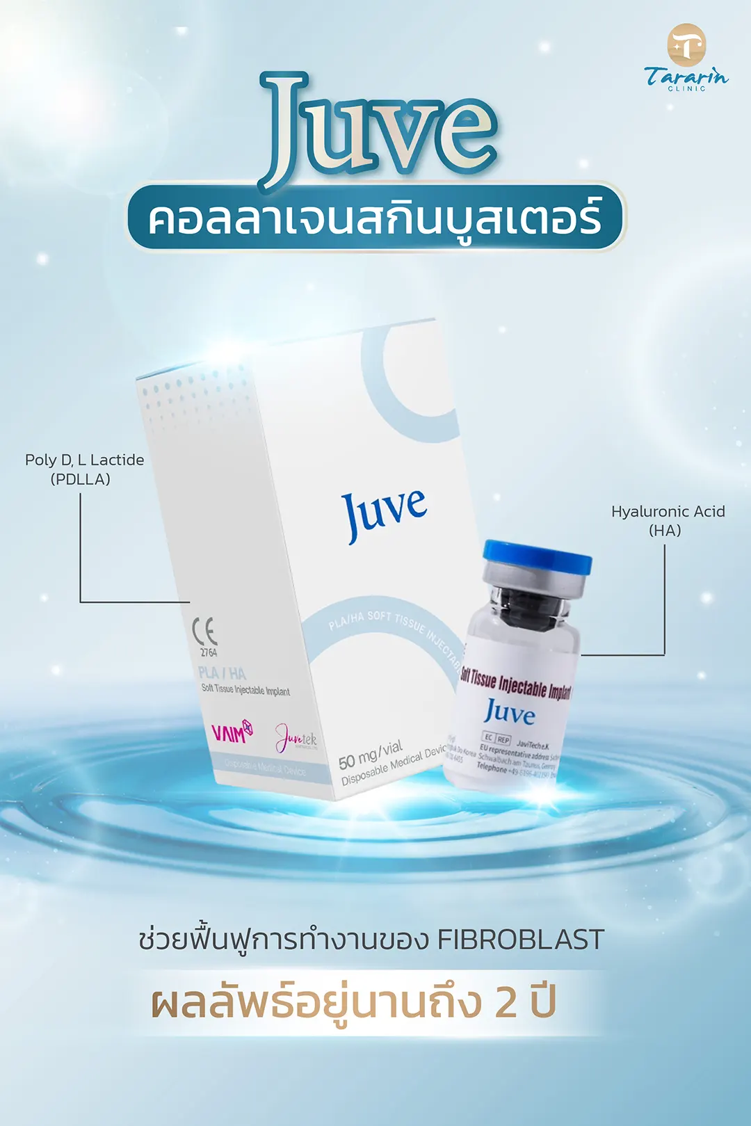 Juvelook Biostimulator PDLLA + HA เพิ่มความชุ่มชื้น กระชับผิว ลดหลุมสิว