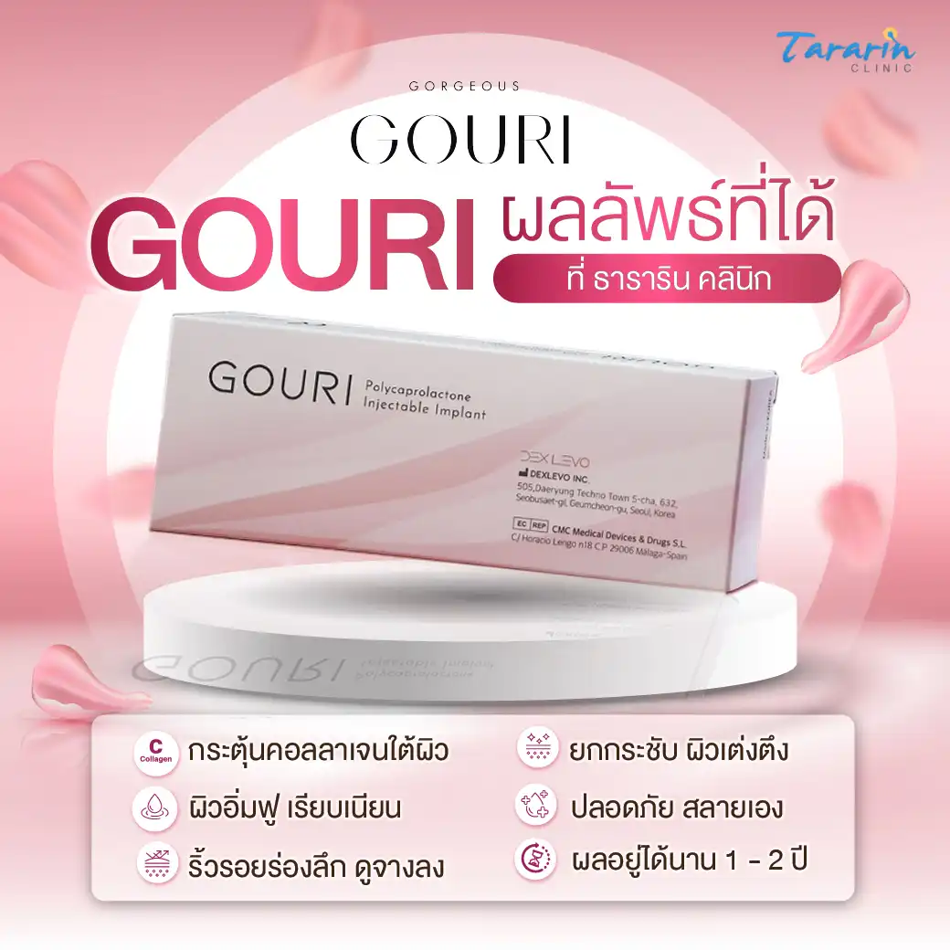 ผลลัพธ์การฉีดกูรี่ Gouri ผิวกระชับ ลดริ้วรอย