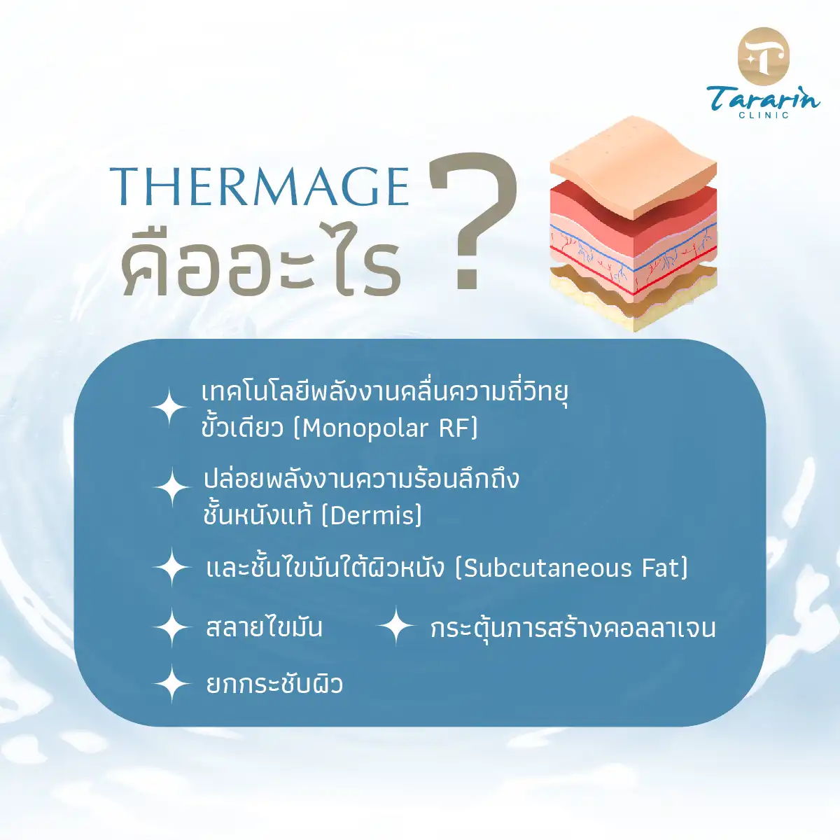 Thermage FLX ผลลัพธ์การยกกระชับใบหน้า