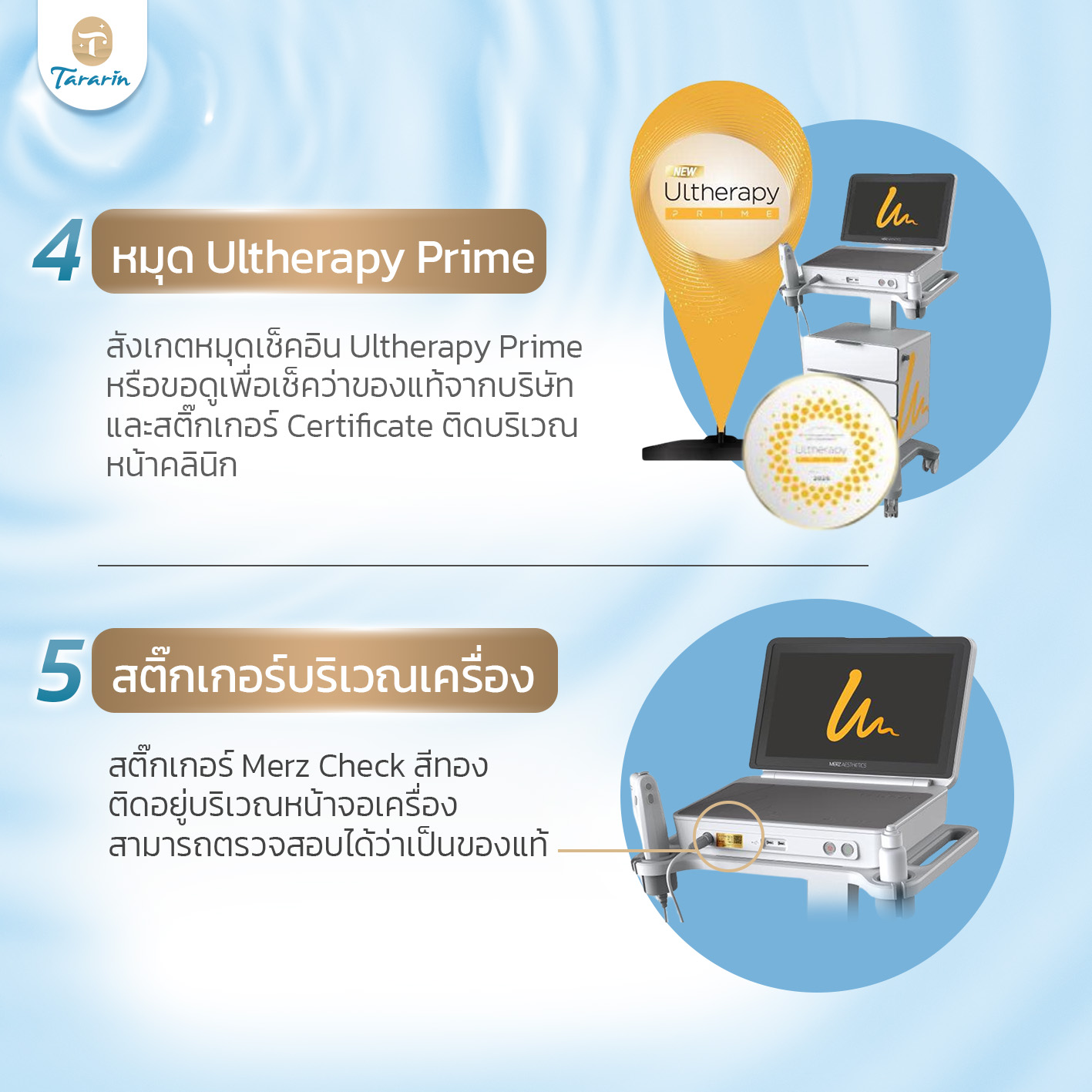 หน้าจอ Real-Time Ulthera Prime เห็นชั้นผิวขณะยิง ไม่ใช่ภาพจำลอง