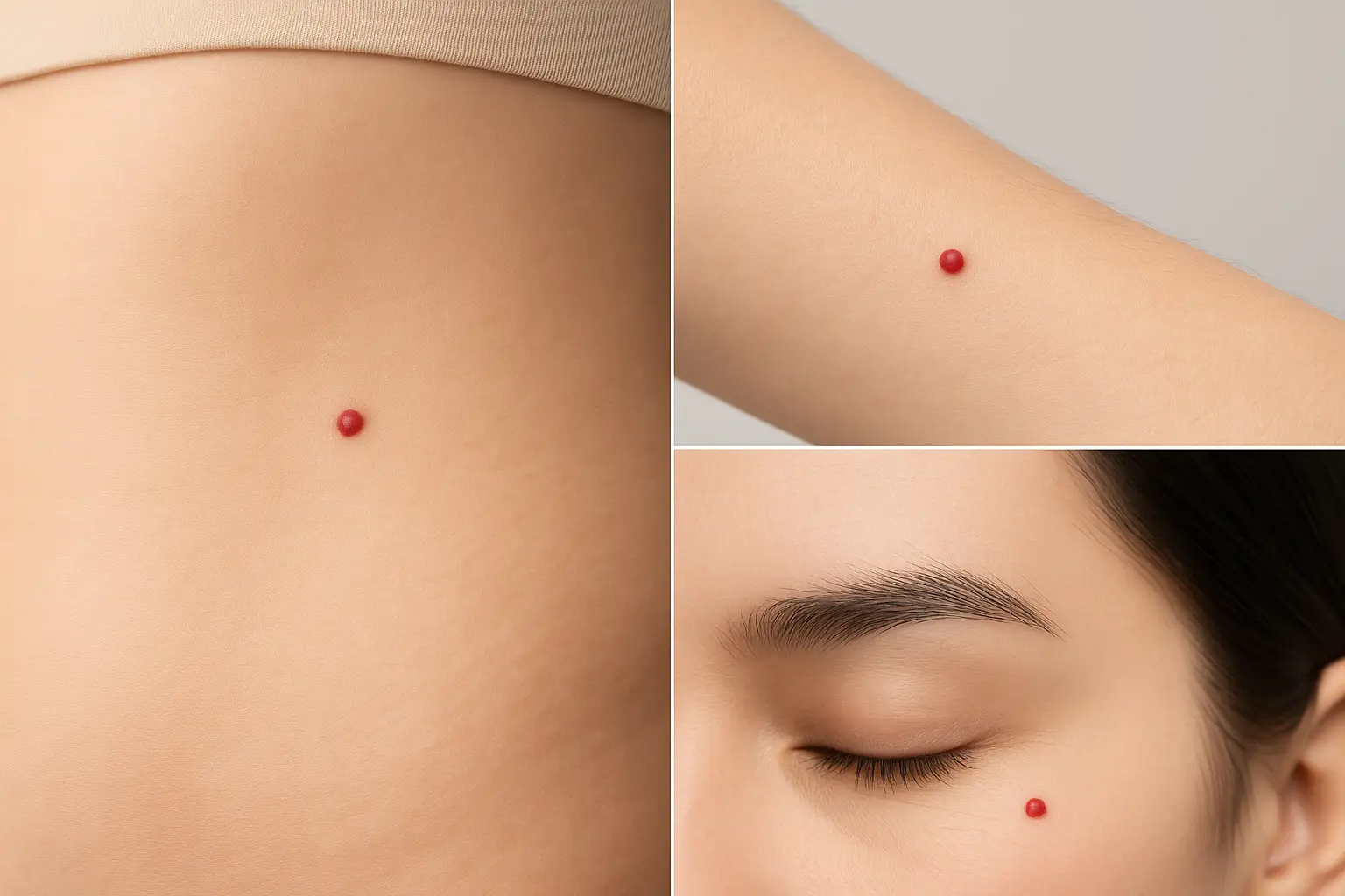 ไฝแดง Cherry Angioma ลักษณะและตำแหน่งบนร่างกาย