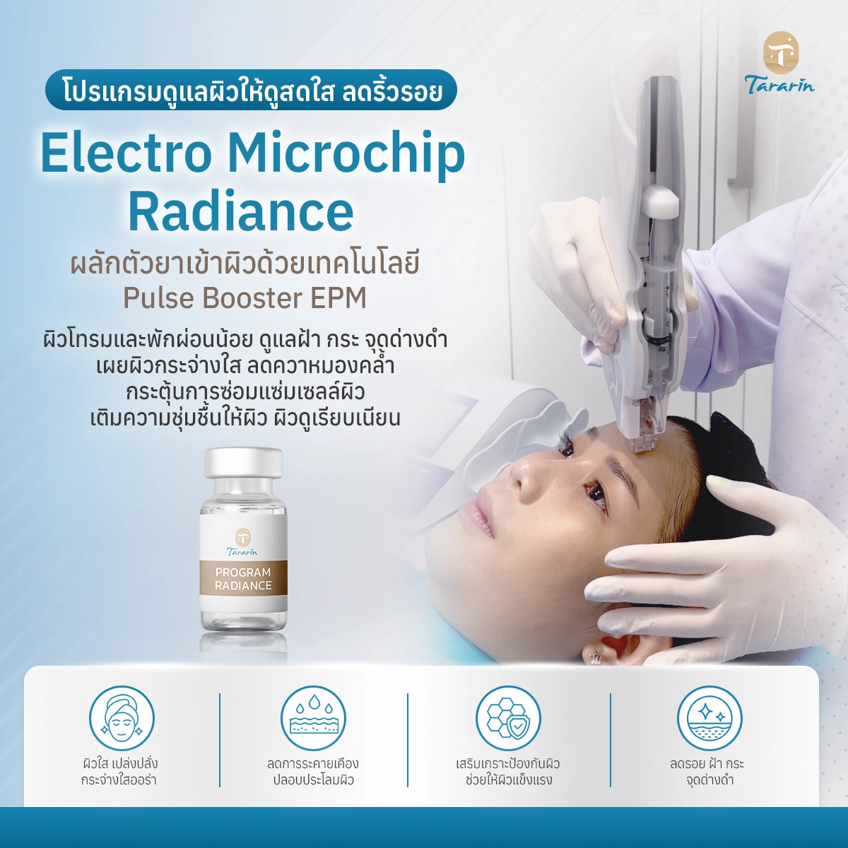 โปรแกรมดูแลผิวให้ดูสดใส ลดริ้วรอย